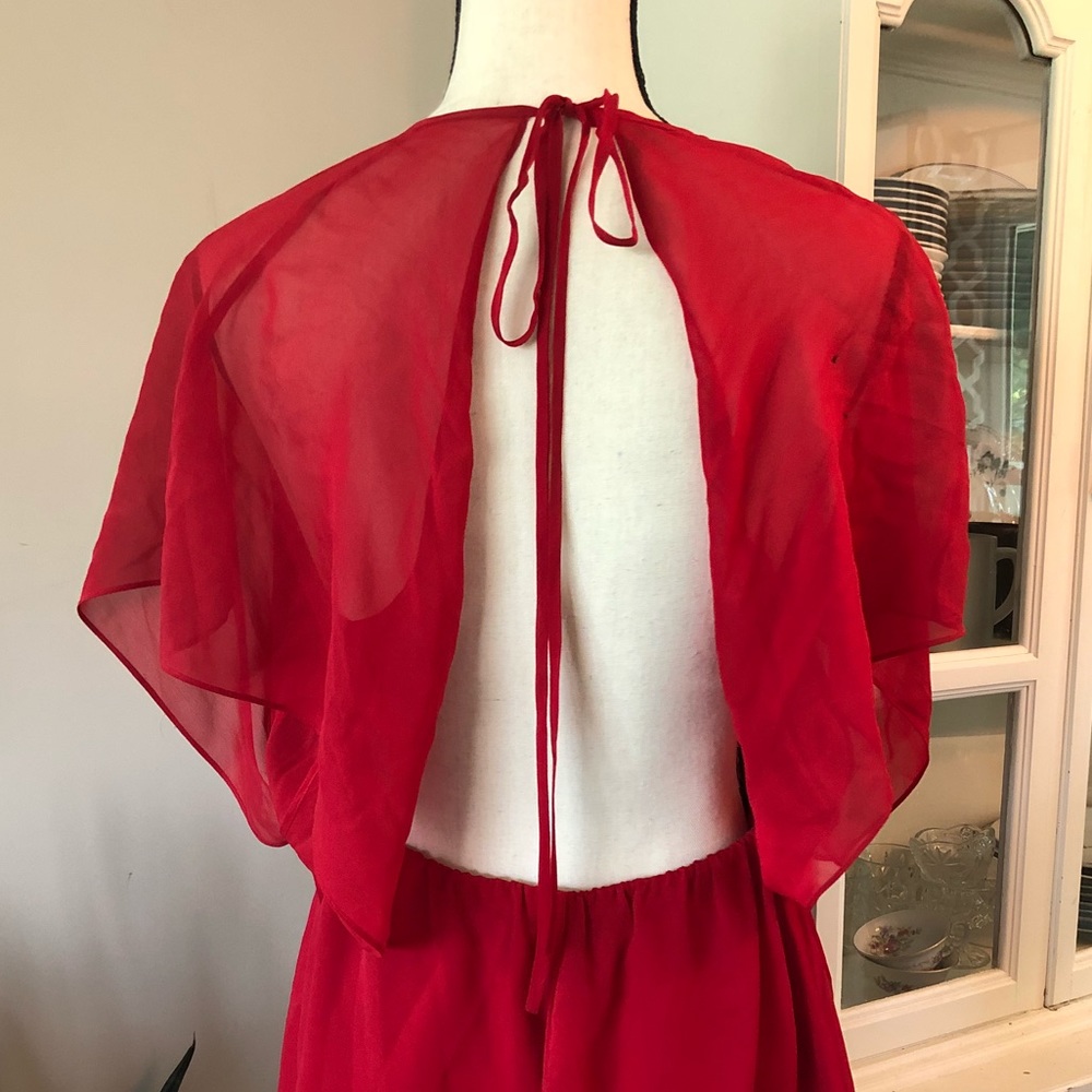 Elizabeth & James Red chiffon dress - Picture 4 of 6